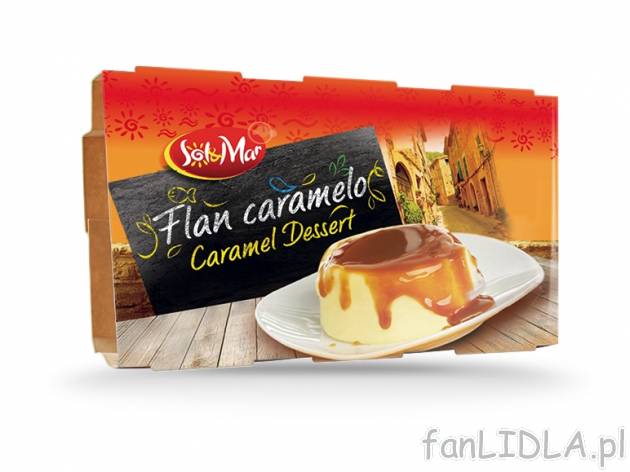 Deser flan , cena 3,00 PLN za 6x100 g/1 opak., 1 kg=5,65 PLN. 
Oferta ważna od ...