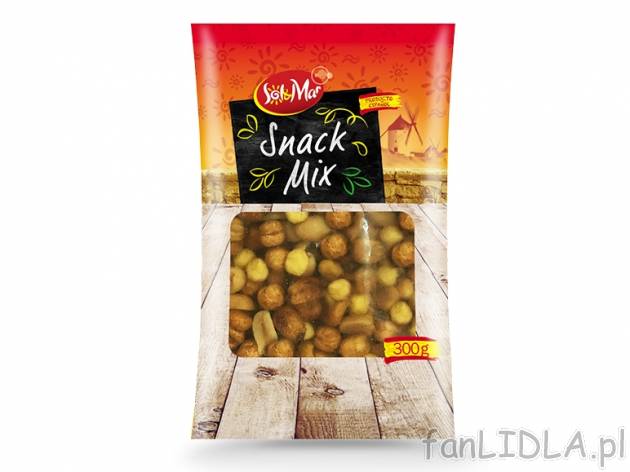 Mieszanka przekąsek , cena 4,00 PLN za 300 g/1 opak., 1 kg=16,63 PLN. 
Oferta ...