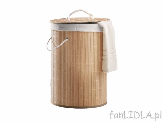 Bambusowy kosz na pranie Miomare, cena 39,99 PLN 
- 35 cm x 50 cm (&Oslash; ...