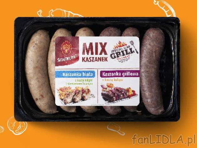 Sokołów Mix kaszanek , cena 7,00 PLN za 570 g/1 opak., 1 kg=13,14 PLN. 
Oferta ...