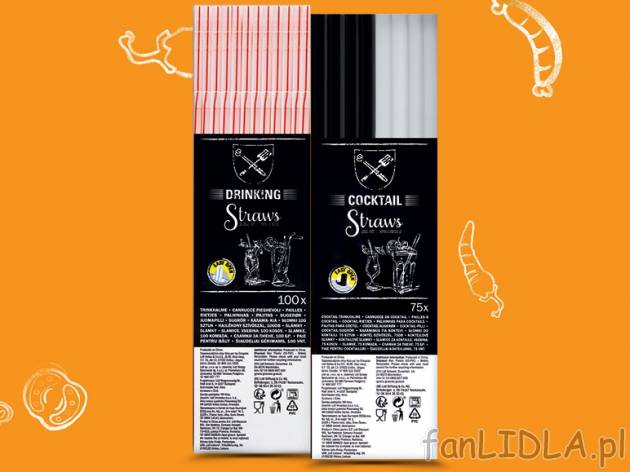Słomki do napojów , cena 3,00 PLN za 75/100 szt./1 opak. 
Oferta ważna od 27.04 ...