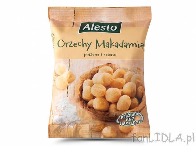 Alesto Orzechy makadamia prażone i solone , cena 15,00 PLN za 125 g/1 opak., 100 ...