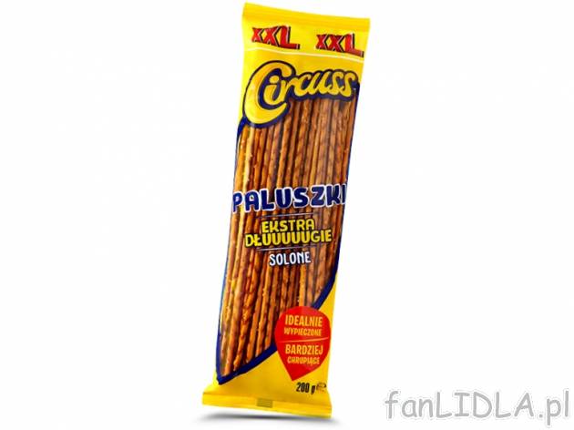 Paluszki solone XXL , cena 1,00 PLN za 200 g/1 opak., 100 g=0,90 PLN. 
Oferta ważna ...