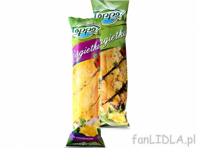 Toppo Bagietka z ziołami lub z czosnkiem , cena 2,00 PLN za 175 g/1 opak., 100 ...