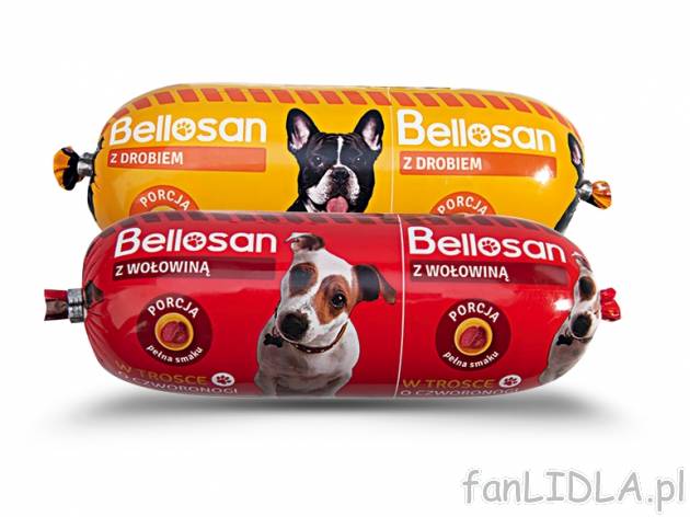 Bellosan Kiełbasa dla psa , cena 1,00 PLN za 450 g/1 opak., 1 kg=3,76 PLN.
