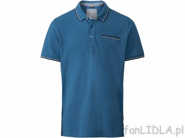 Koszulka polo męska Livergy, cena 29,99 PLN 
- rozmiary: M-XL
- 100% bawełny
- ...