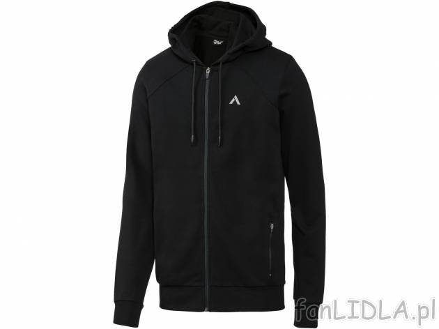 Bluza dresowa męska Crivit, cena 44,99 PLN 
- rozmiary: S-XL
- wysoka zawartość ...