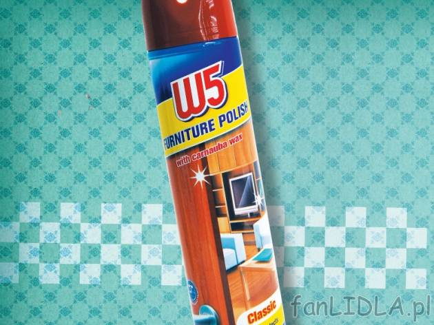 Spray do mebli , cena 4,49 PLN za 300 ml, 1L=14,97 PLN. 
- Polecamy w dwóch wersjach: ...