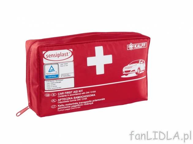 Apteczka samochodowa Sensiplast, cena 19,99 PLN za 1 opak.