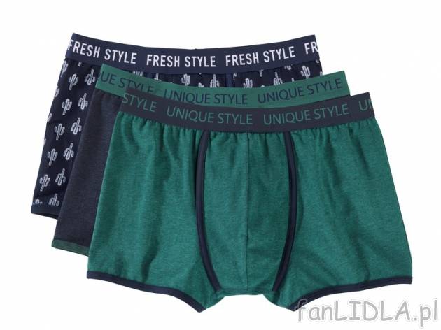 Bokserki, 3 pary Livergy, cena 29,99 PLN za 1 opak. 
- rozmiary: M-XXL 
- 3 zestawy ...