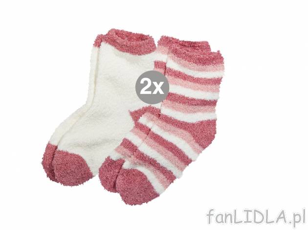Damskie skarpety, 2 pary , cena 11,99 PLN za 1 opak. 
- rozmiary: 35-42
- z antypoślizgowymi ...