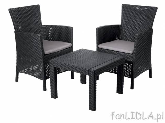 Zestaw mebli z technorattanu , cena 365,00 PLN za 1 zest. 
TECHNORATTAN - materiał ...