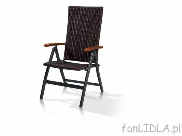 Fotel z technorattanu Florabest, cena 179,00 PLN za 1 szt. 
TECHNORATTAN - materiał ...