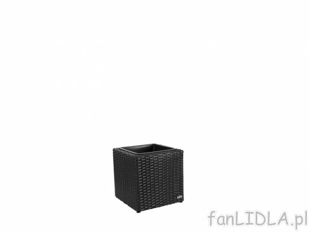 Donica z technorattanu 28x28x28 cm Florabest, cena 49,99 PLN za 1 szt. 
TECHNORATTAN ...