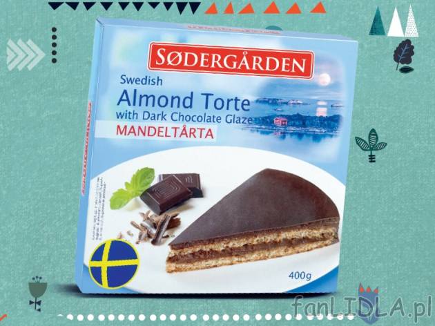 Szwedzki tort migdałowy , cena 13,99 PLN za 400 g/ 1 opak., 1kg=34,98 PLN. 
- ...