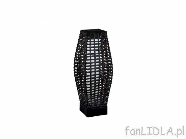 Solarna, technorattanowa lampa LED , cena 44,99 PLN za 1 szt. 
TECHNORATTAN - materiał ...