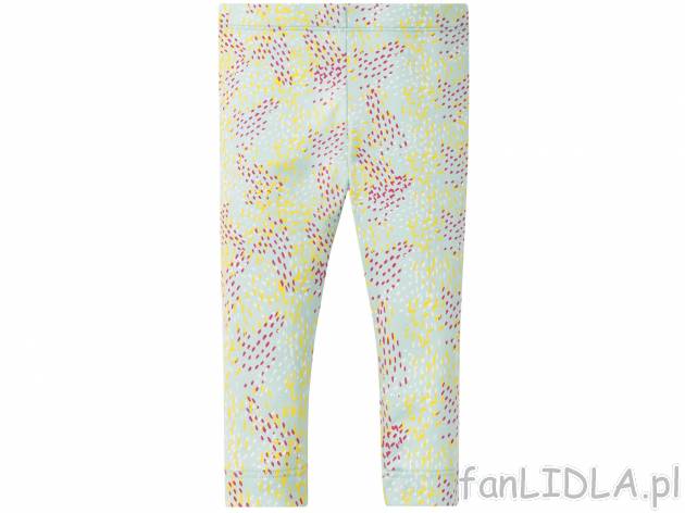 Legginsy dziewczęce Lupilu, cena 7,99 PLN 
- 95% bawełny, 5% elastanu
- rozmiary: ...