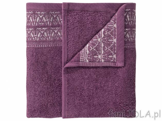 Ręcznik 50 x 90 cm Oeko Tex, cena 12,99 PLN 
- 450 g/m2
- 100% bawełny
- z ozdobną ...