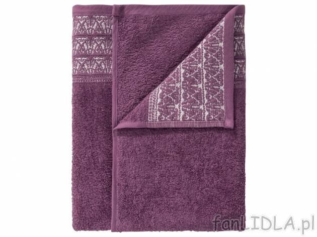 Ręcznik 70 x 130 cm Oeko Tex, cena 22,99 PLN 
- 450 g/m2
- 100% bawełny
- z ozdobną ...
