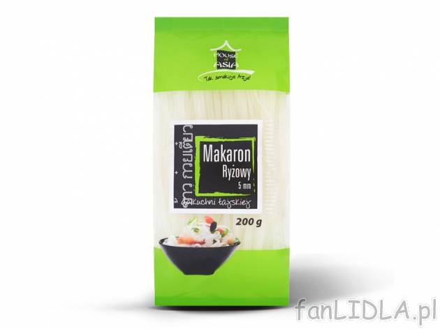 Makaron ryżowy , cena 4,00 PLN za 200 g/1 opak., 100 g=2,50 PLN. 
Oferta ważna ...