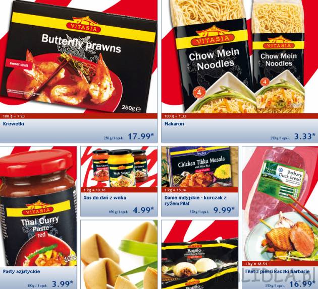 Krewetki, Makaron, Sos do dań z Woka, Danie indyjskie kurczak z ryżem, filet z ...