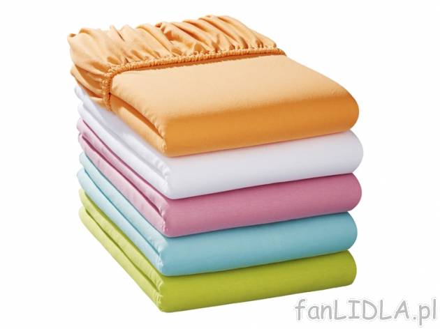 Prześcieradło z gumką Meradiso, cena 29,99 PLN za 1 szt. 
- dostępne wymiary:&nbsp;
90-100 ...