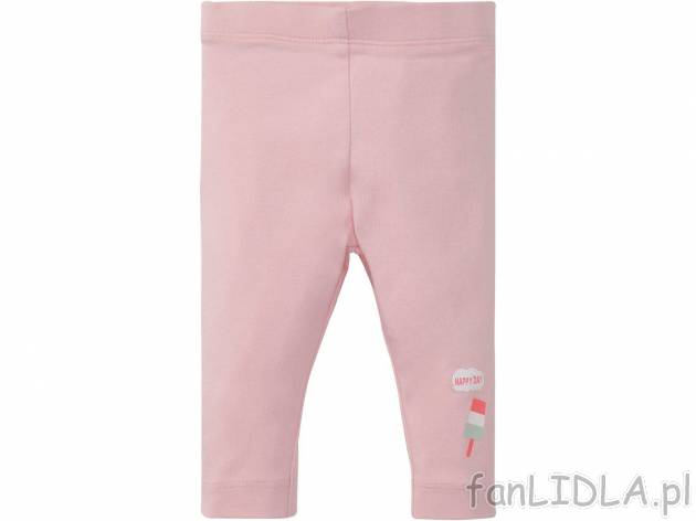 Legginsy niemowlęce Lupilu, cena 7,99 PLN 
- rozmiary: 50-92
- 95% bawełny, 5% ...