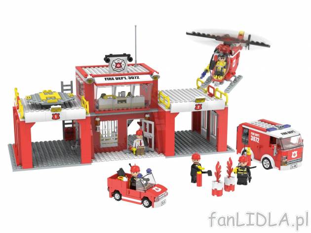 Zestaw klocków L Playtive, cena 89,90 PLN 
remiza strażacka 
- 840 element&oacute;w
- ...