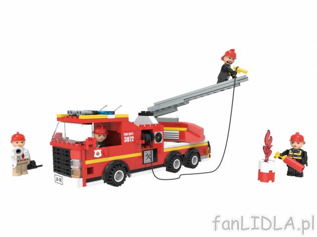 Zestaw klocków M Playtive, cena 49,99 PLN 
wóz strażacki z drabiną 
- 270 element&oacute;w
- ...
