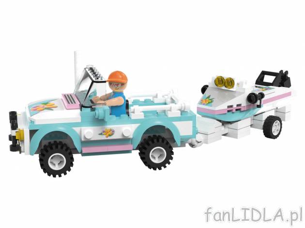 Zestaw klocków S Playtive, cena 19,99 PLN 
jeep z przyczepą 
- 194 elementy
- ...