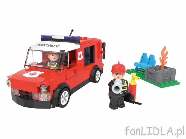 Zestaw klocków S Playtive, cena 19,99 PLN 
samochód strażacki 
- 151 element&oacute;w
- ...
