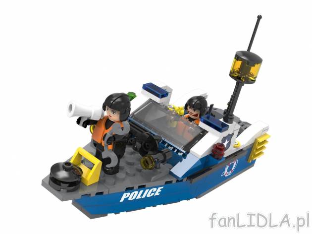 Zestaw klocków S Playtive, cena 19,99 PLN 
motorówka policyjna 
- 165 elementów
- ...
