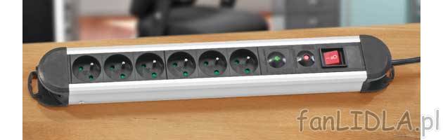 Aluminiowa listwa zasilająca Powerfix, cena 41,99 PLN za 1 szt. 
- chroni urządzenia ...