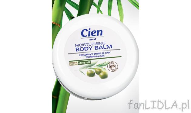 Balsam do ciała Cien, cena 9,99 PLN za 250 ml 
- stworzony dla potrzeb suchej ...