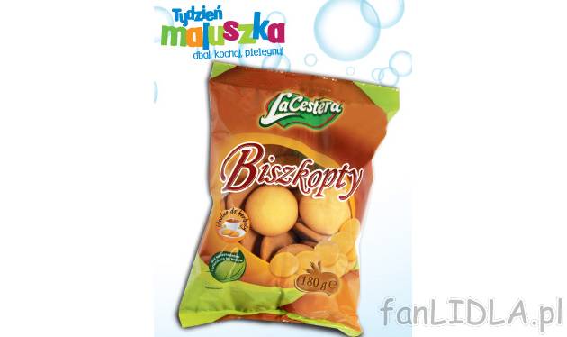Biszkopty , cena 1,99 PLN za 1 opak. 
-  100 g = 1.11 
-  180 g/ 1 opak.