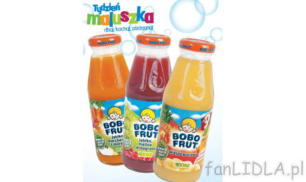 Bobo Frut , cena 2,79 PLN za 1 opak. 
-  różne rodzaje 
-  1 L = 9.30