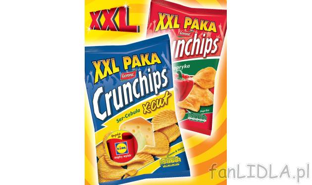 Chipsy , cena 4,59 PLN za 280 g 
-  różne rodzaje 
-  280 g/ 1 opak. 
-  1 kg = 16.39