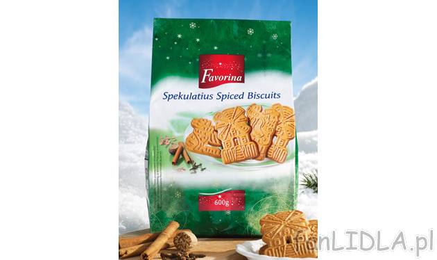 Ciasteczka korzenne , cena 4,49 PLN za 600 g 
- Kruche ciasteczka z przyprawami ...