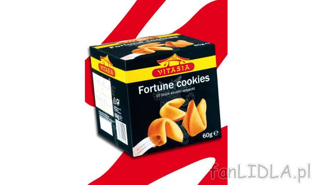 Ciasteczka z wróżbami , cena 5,99 PLN za 60 g 
-  60 g/ 1 opak. 
-  100 g = 9.98