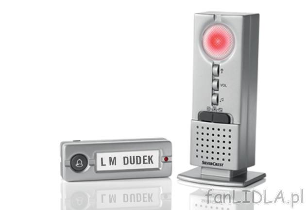 Dzwonek do drzwi sterowany radiowo Silvercrest, cena 32,99 PLN za 1 opak. 
- do ...