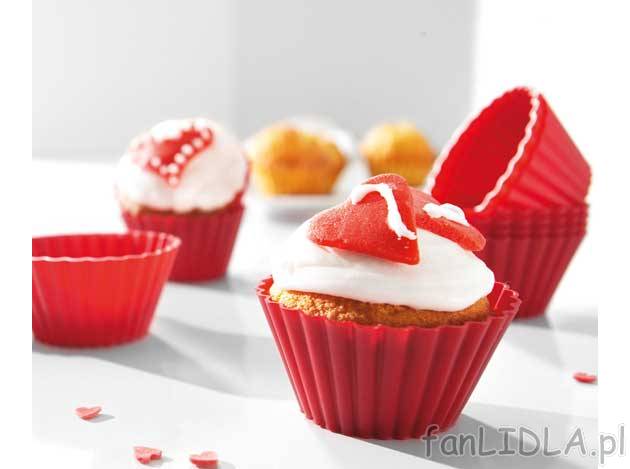 Foremki z silikonu do muffinek Cassetti, cena 19,99 PLN za 12 szt. 
- cena za 12 ...