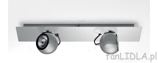 Halogenowa lampa sufitowa Livarno Lux, cena 49,99 PLN za 1 szt. 
- 2-punktowa oprawa ...