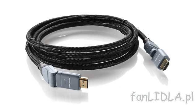 Kabel HDMI High-Speed Silvercrest Hometech, cena 24,99 PLN za 1 szt. 
- z pozłacanymi ...