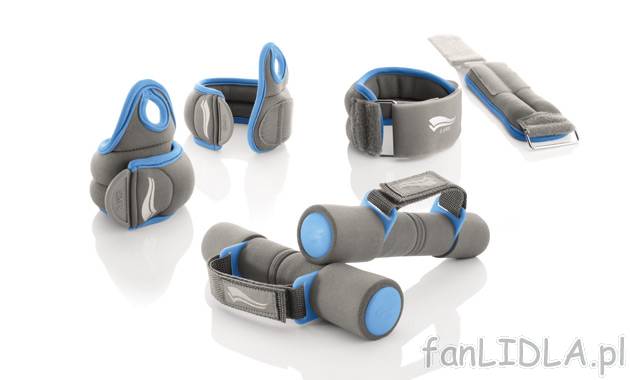 Komplet ciężarków fitness Crivit Sports, cena 59,90 PLN za 1 opak. 
- w zestawie ...