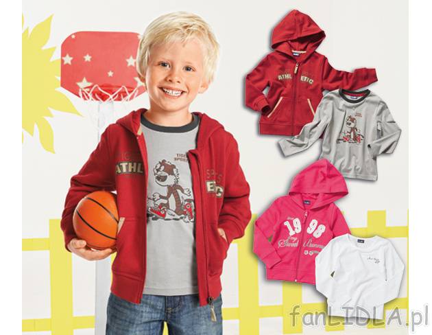Komplet dziecięcy bluza i koszulka Lupilu, cena 34,99 PLN za 1 opak. 
- koszulka ...