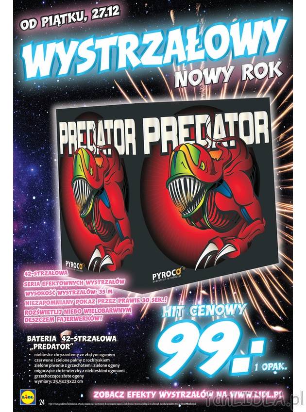 Wystrzałowy Nowy Rok z Lidlem. Niezwykła 42-strzałowa bateria w sprzedaży. Imponujący ...
