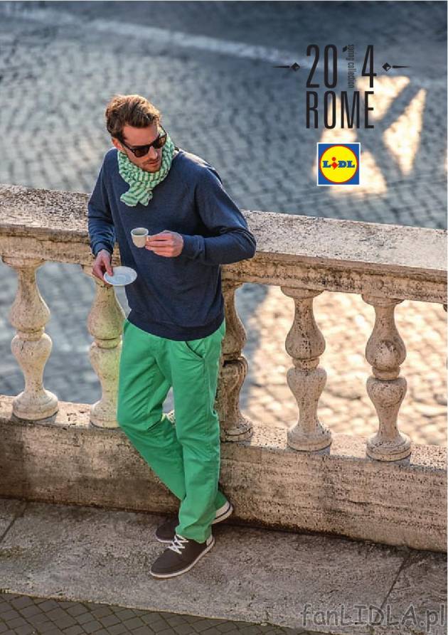 Lookbook na wiosnę 2014: Bluza męska w odcieniu grafitowym, pasiasta apaszka, ...