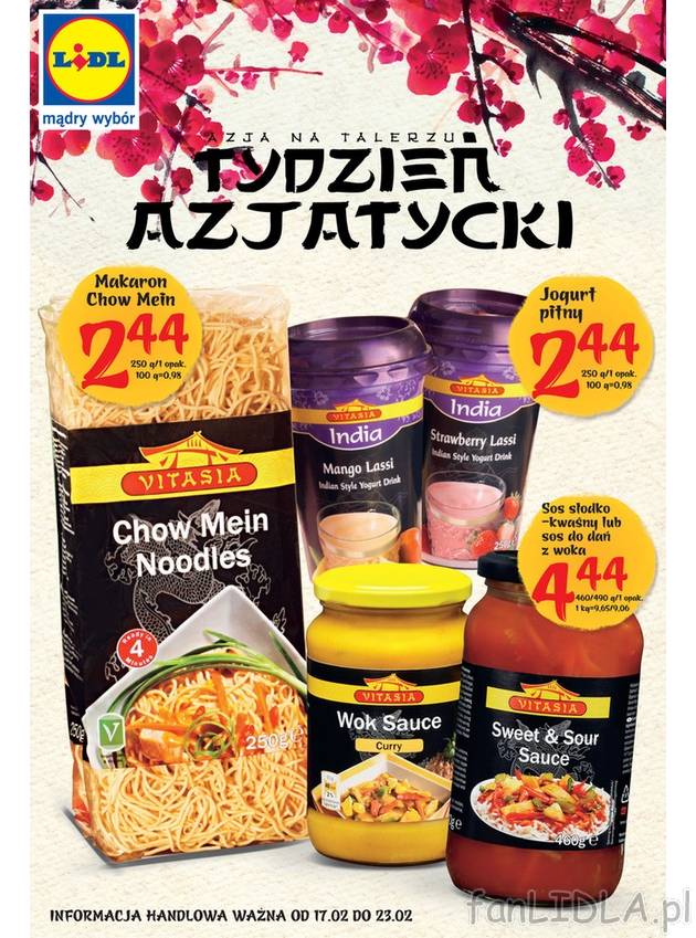 Tydzień azjatycki w Lidlu: makaron Chow Mein,jogury piitny w różnych smakach ...