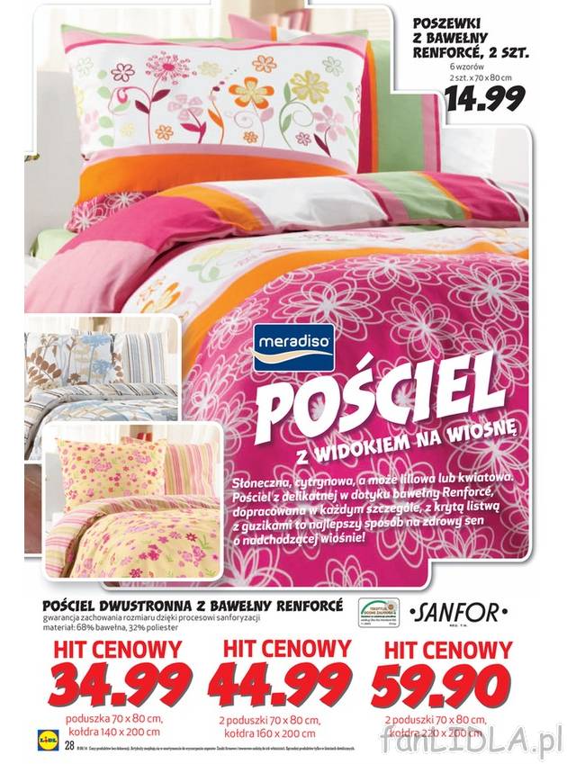 Poszewki z bawełny Renforce, 2 szt za jedyne 14,99zł. Bawełniana, dwustronna ...