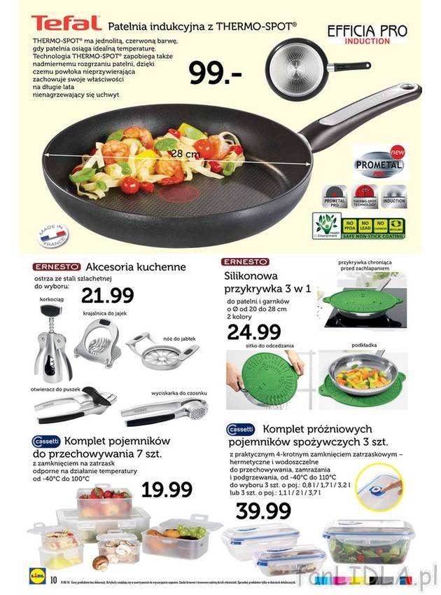 Patelnia indukcyjna z Thermo-Spot, 28cm, za jedyne 99zł. Akcesoria kuchenne, silikonowa ...